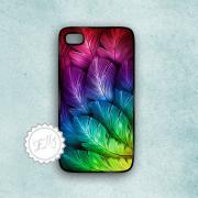 iphone  4s feathers hard case Apple colors cover